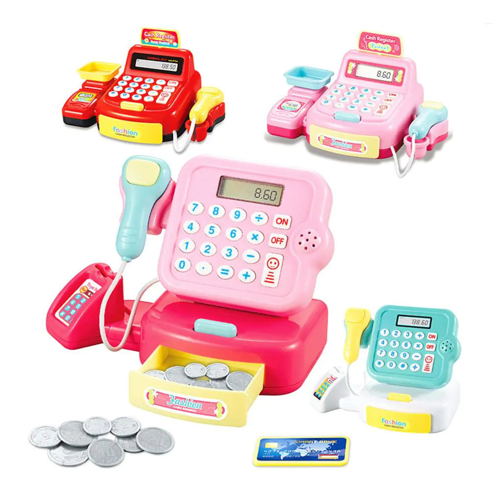 Children's Mini Cash Register Toy with Scanner - Daileylife