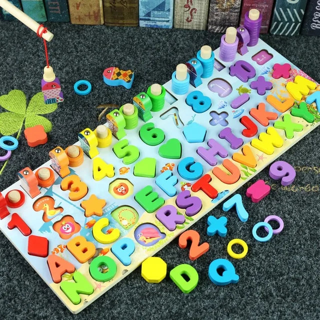 Montessori Wooden Geometric Puzzle for Kids - Daileylife