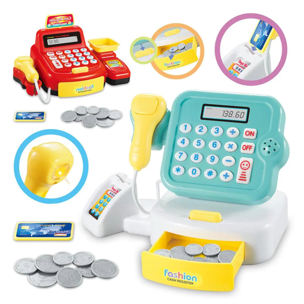 Children's Mini Cash Register Toy with Scanner - Daileylife