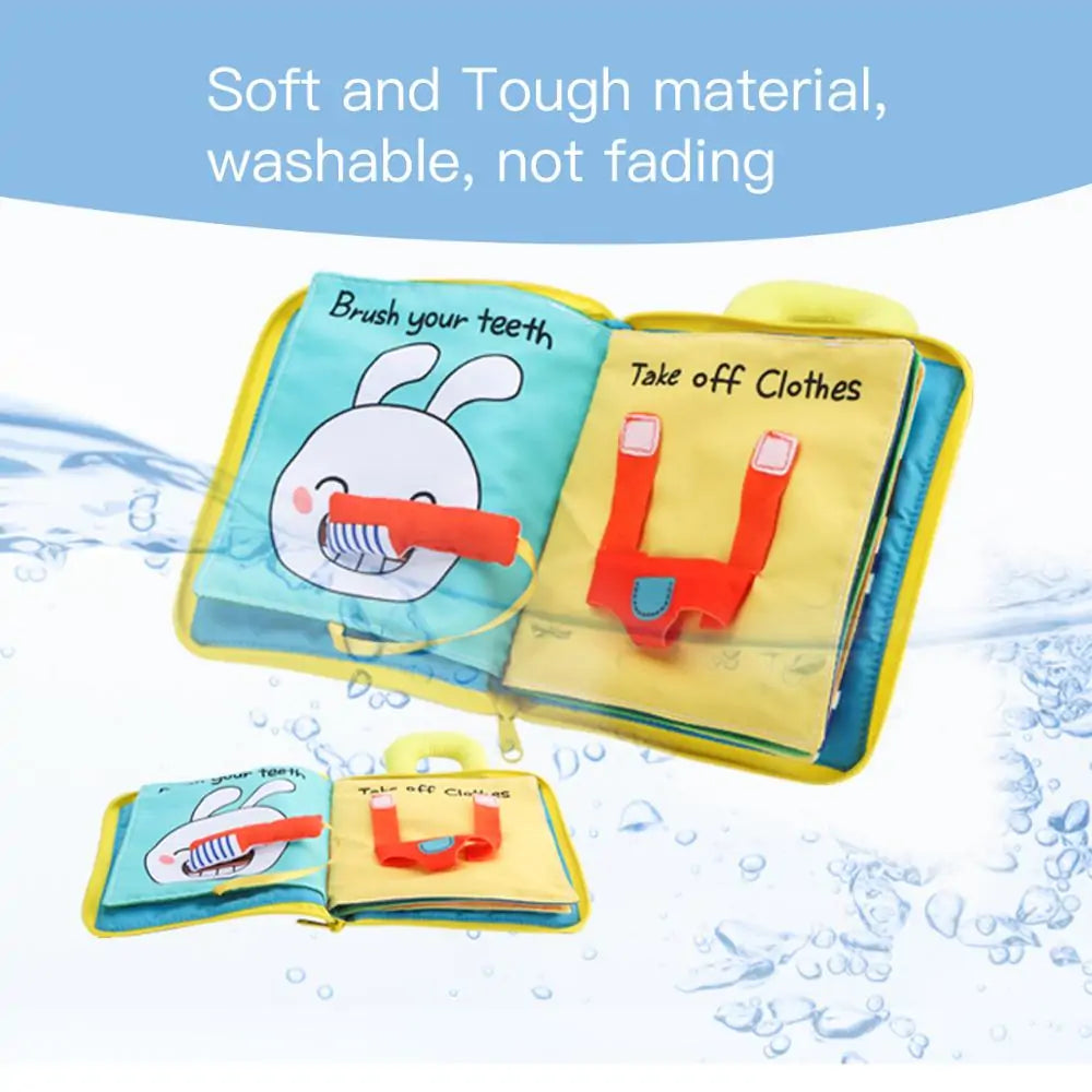 Beiens 3D Soft Cloth Baby Books: Animal and Vehicle Themes, Montessori Educational Toys for Toddler Development - Daileylife