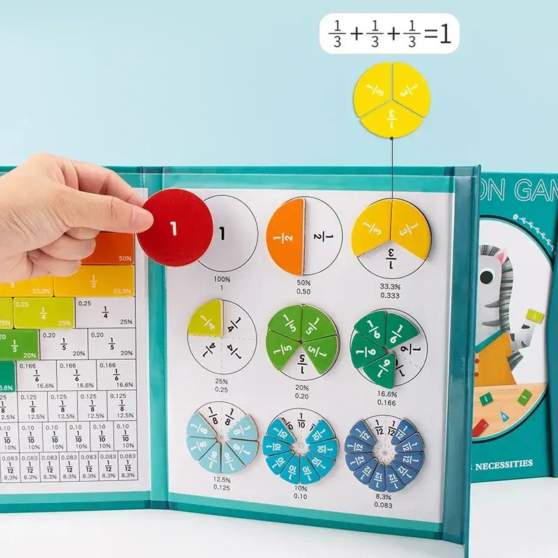 Montessori Children Magnetic Fraction Learning Math Toys - Daileylife