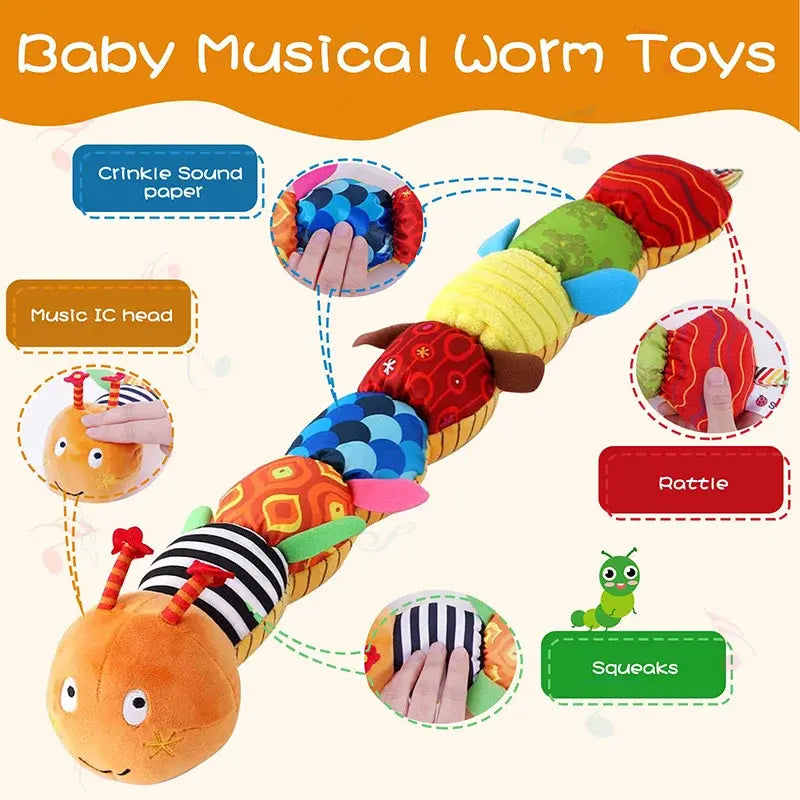 Musical Caterpillar Plush Toy - Daileylife