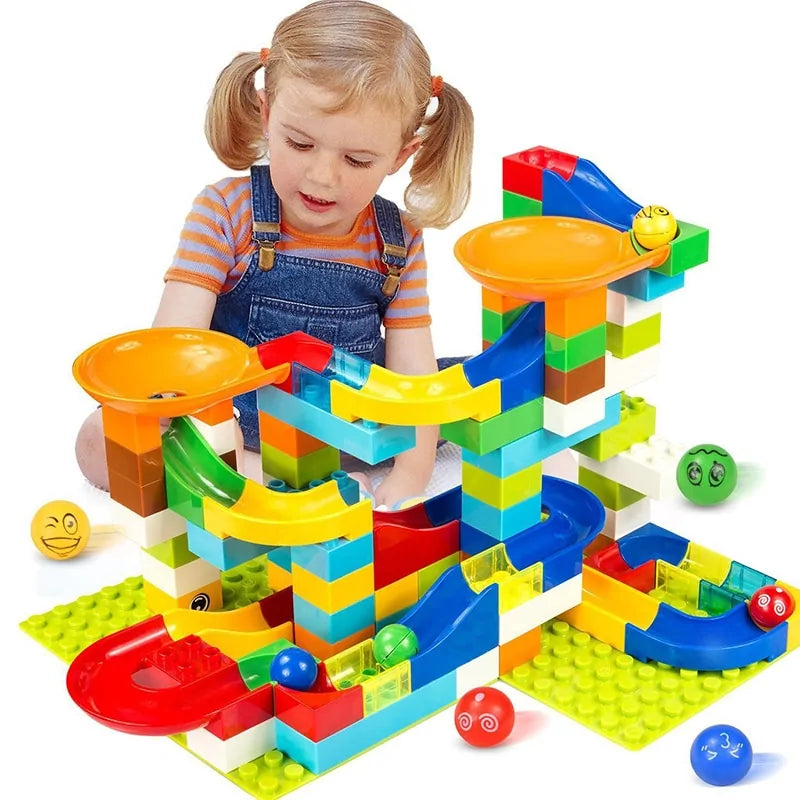 Duploed Blocks Funnel Slide Bricks Toys For Children - Daileylife