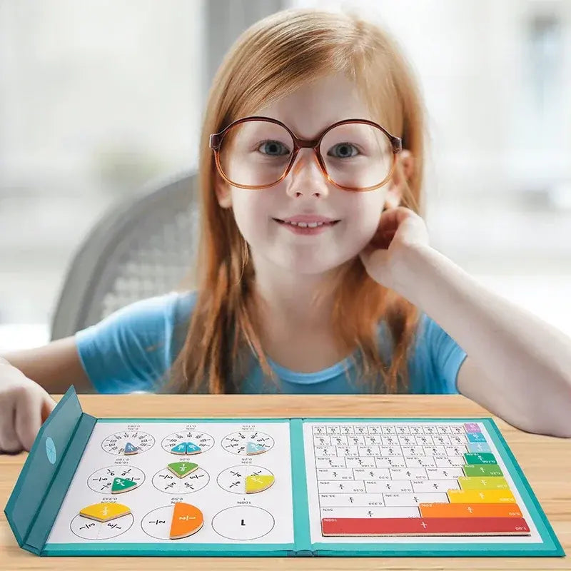 Montessori Children Magnetic Fraction Learning Math Toys - Daileylife