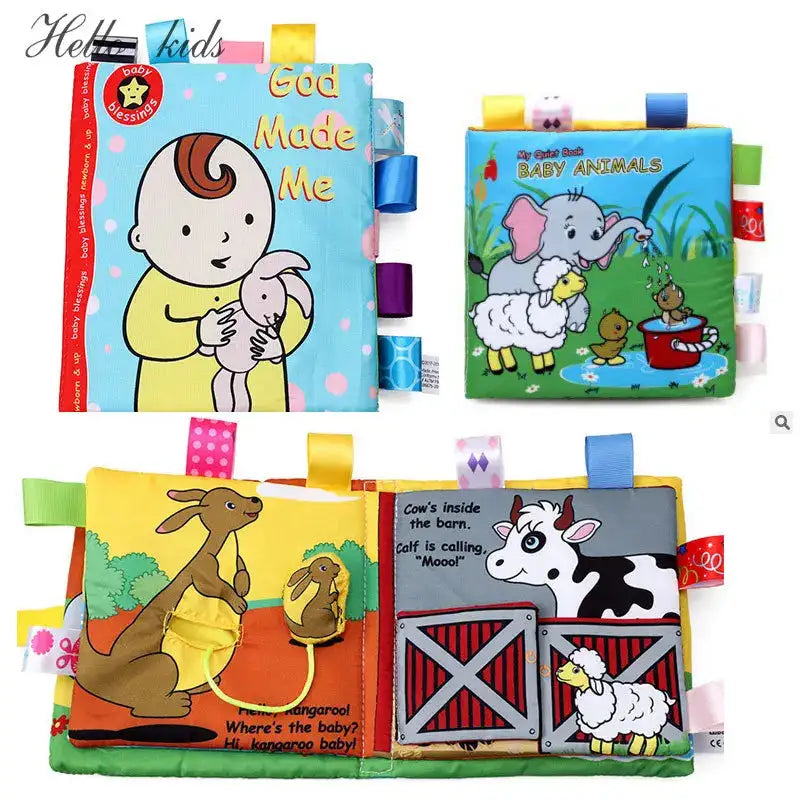 3D Soft Baby Books Activity Quiet Cloth Book - Daileylife