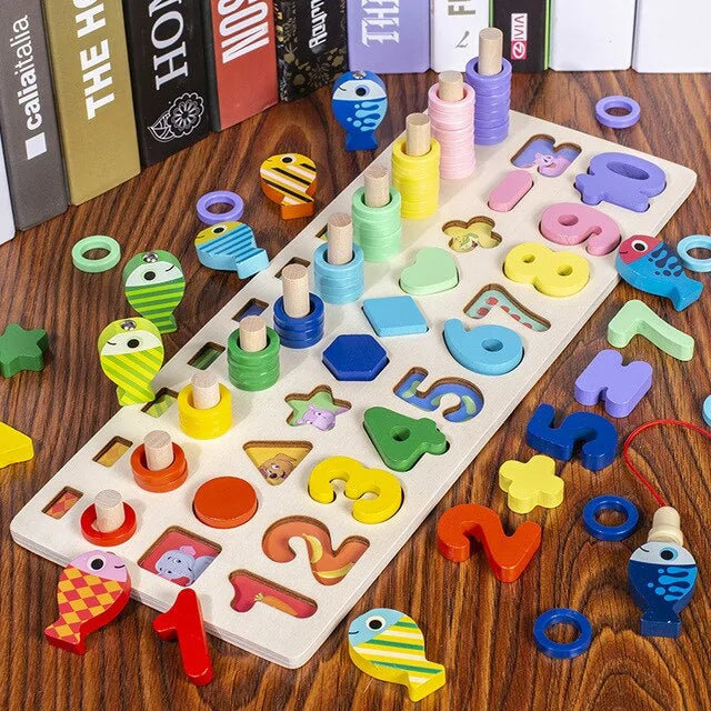 Montessori Wooden Geometric Puzzle for Kids - Daileylife