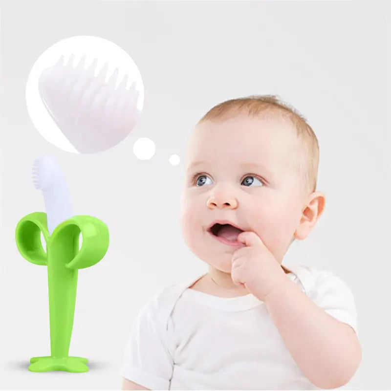 Baby Silicone Training Toothbrush - Daileylife