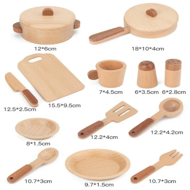 Log Wooden Kitchen Toy - Daileylife