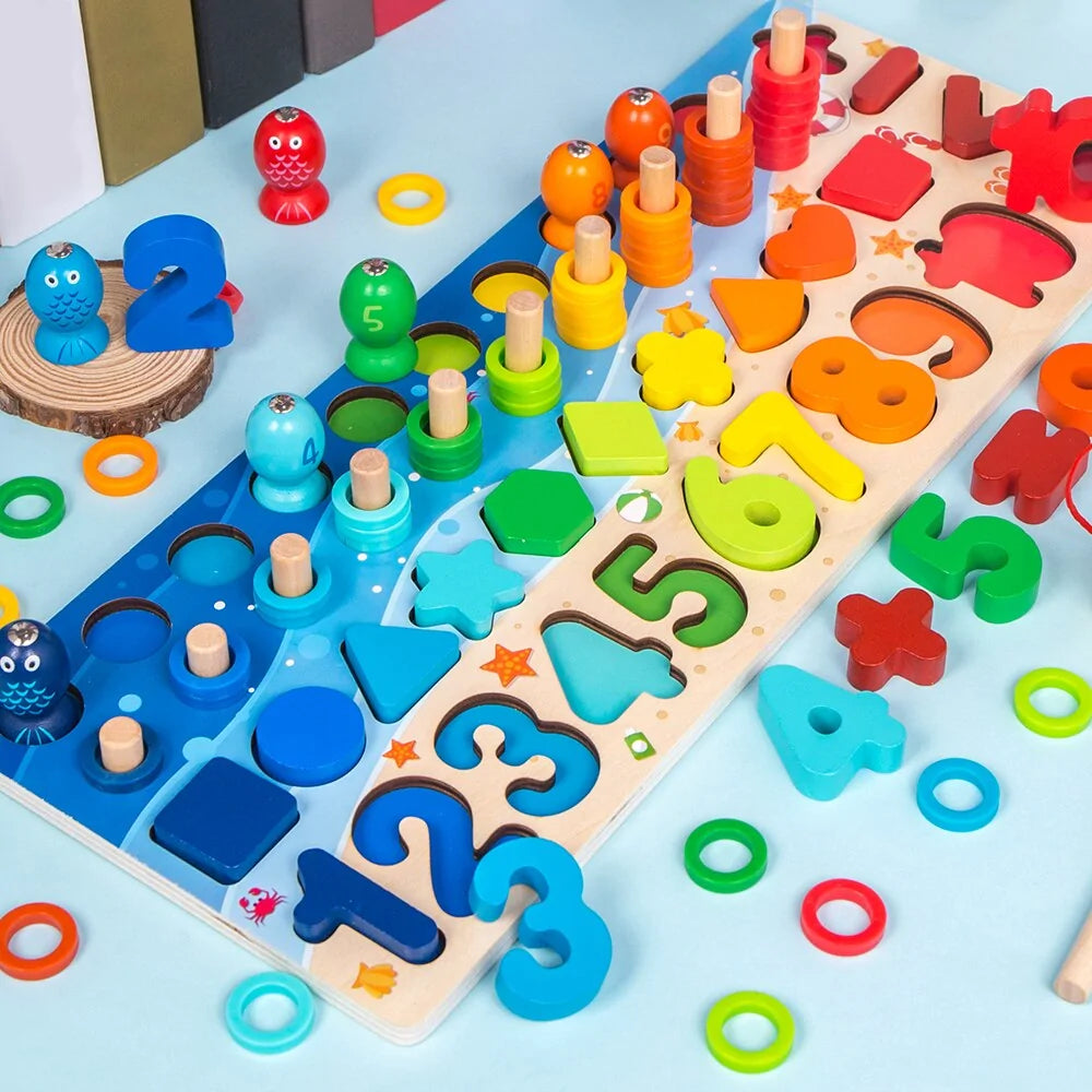 Montessori Wooden Geometric Puzzle for Kids - Daileylife