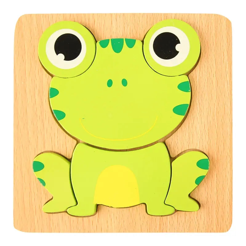 Wooden Puzzle Baby Cartoon Animal - Daileylife