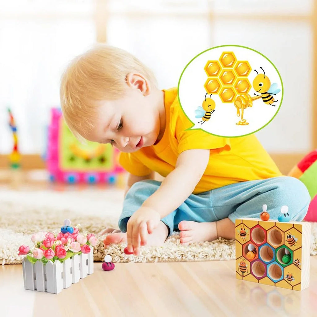 Bee Wooden Sorting Game - Daileylife