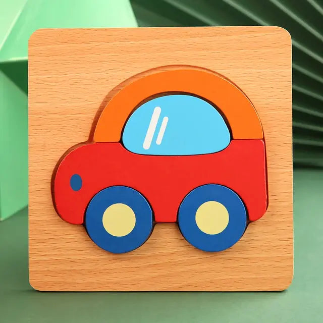 Wooden Puzzle Baby Cartoon Animal - Daileylife