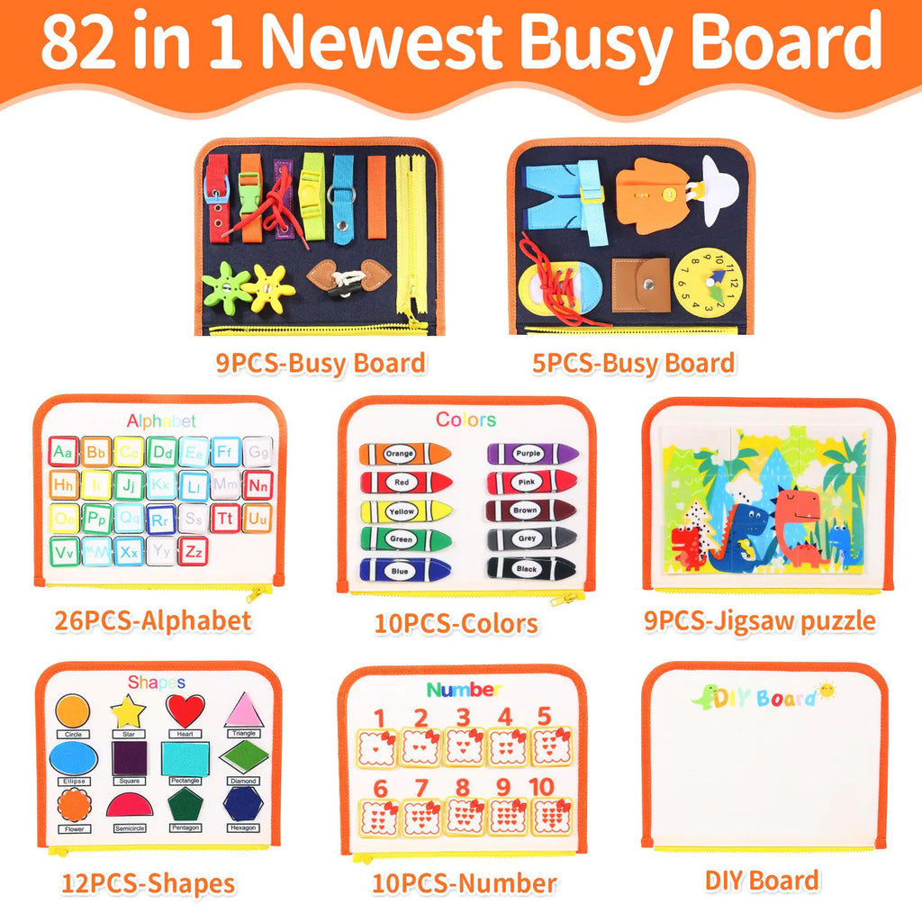 Toddler's Montessori Educational Busy Board - Daileylife